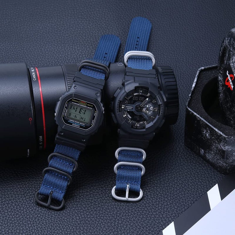 MCXGL Heavy duty nylon watch strap + Adapter 16mm Replacement for GShock Dw5600 GW6900 GA110 GA120 GA100 mens watch band - Image 5